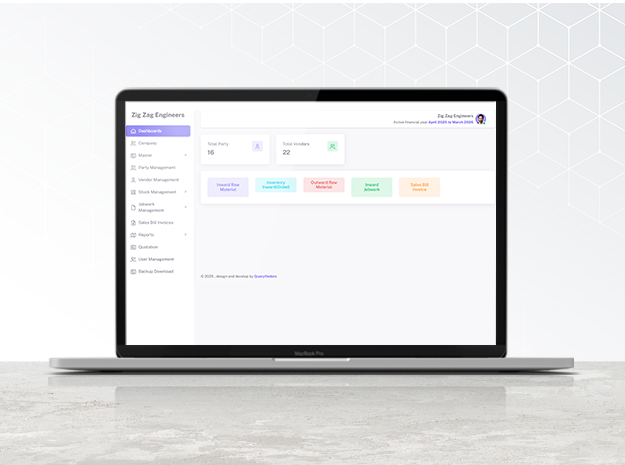 Zig Zag Engineers | Web application services page design